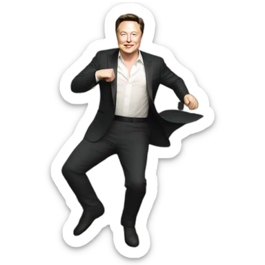 Elon Musk dancing Gangnam style sticker
