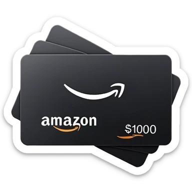 black gift card with logo amazon sticker