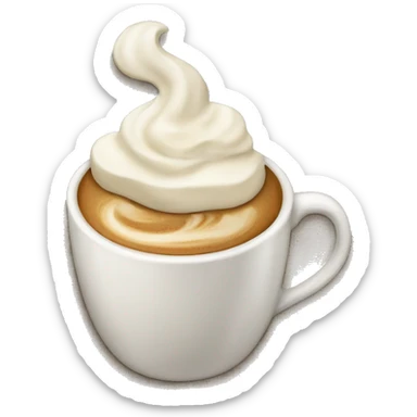 coffee with more cream than coffee, vanilla sticker