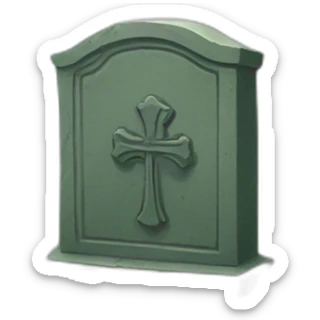 Overgrown gravestone sticker