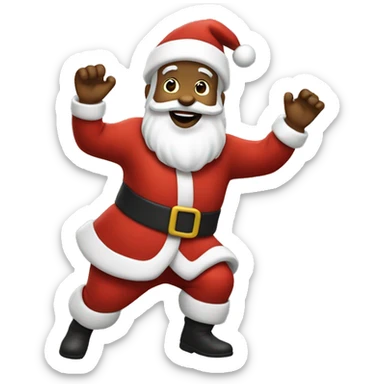 Santa clause dancing sticker