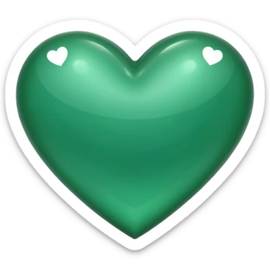 Emerald green heart emoji sticker