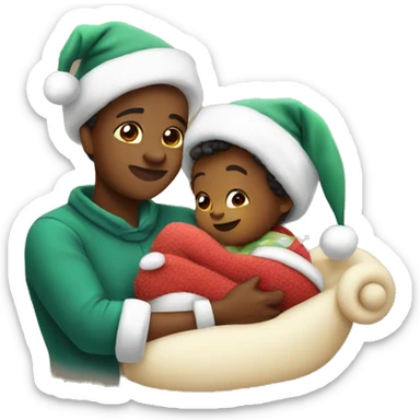 Cozy Christmas with baby sticker