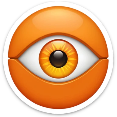 Ojo turco color naranja turco en color naranja sticker