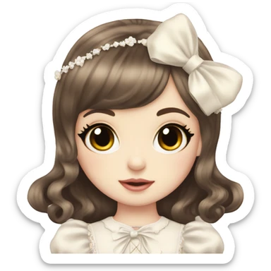 Angelic pretty delicate brunette girl  sticker