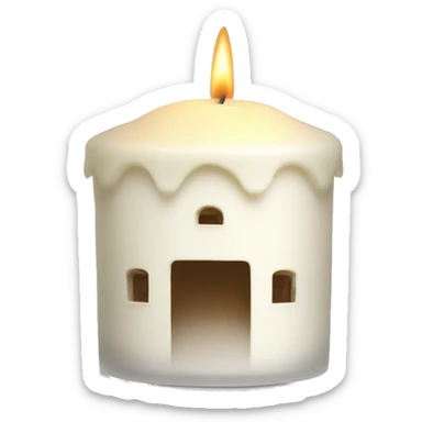 White barn vanilla candle  sticker
