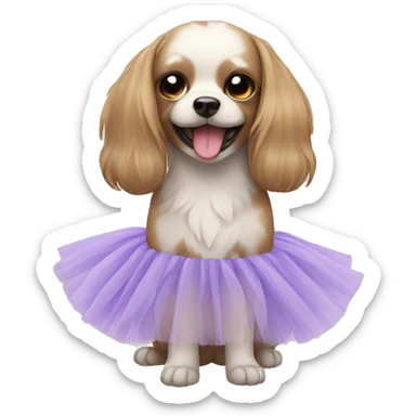 Dog with tutu sticker
