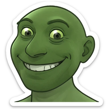 A smiling man sticker