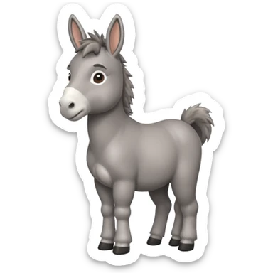 Cute donkey sticker