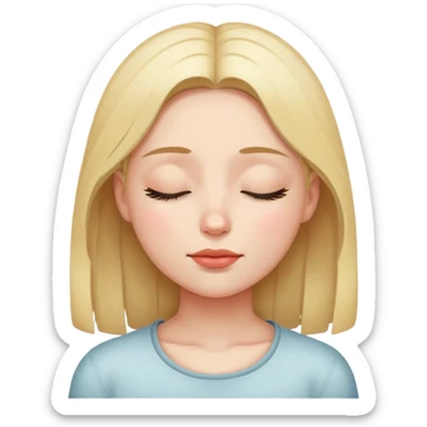 balancing girl with closed eyes sticker