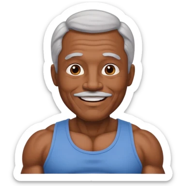 Grandpa that has muscles and is pregnant and is brown sticker