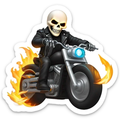 Ghost Rider on Motorcycle  sticker