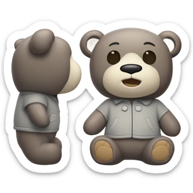 Oso con bata  sticker