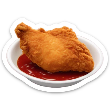 raising cane's chicken dipping into sauce sticker