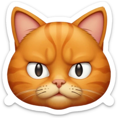 garfield cat hates monday sticker