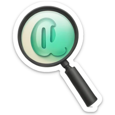 The letter W under a magnifier sticker