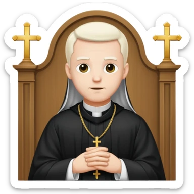 The priest presiding over the wedding sticker