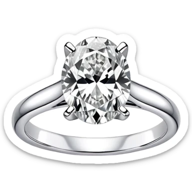 3 carat oval engagement ring sticker