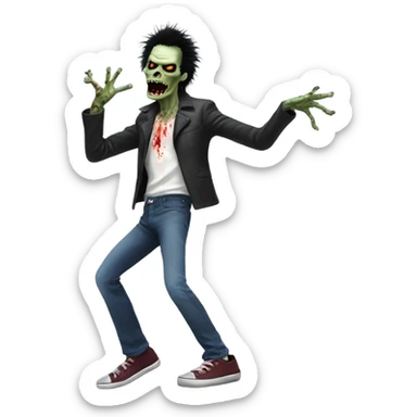 sid vicious zombie dancing sticker