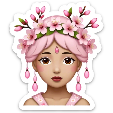 Cherry Blossom Headdress sticker