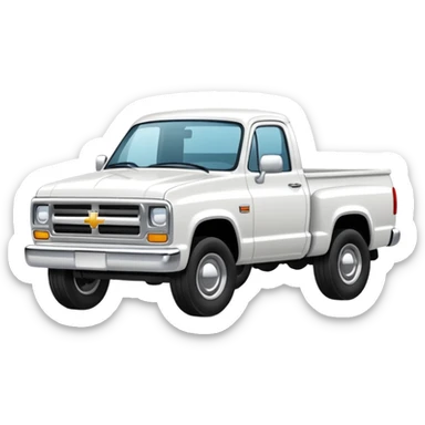 white car truck sticker