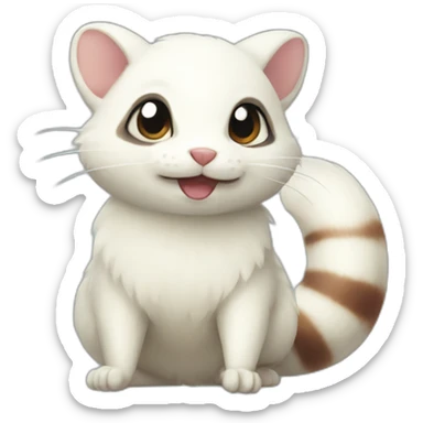 White Furret sticker