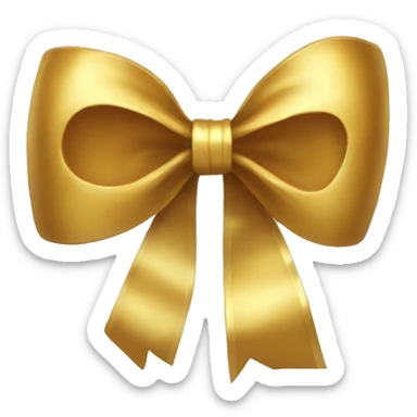 gold bow  sticker