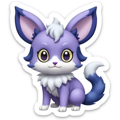 Purloin-Espurr-Meowstic-Fakémon-hybrid-creature (full body)  sticker