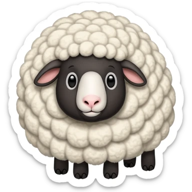 Black sheep around white sheep sticker