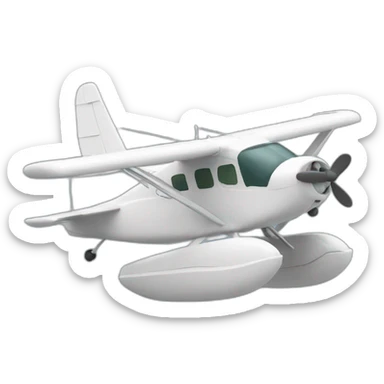 seaplane amphibian White color sticker