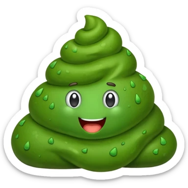 green poop sticker
