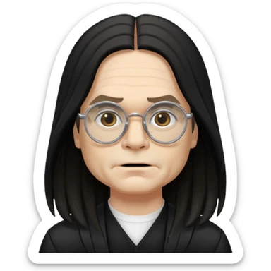 ozzie osbourne with glasses sticker