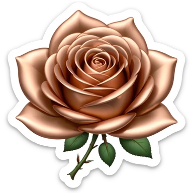 Rose gold rose sticker