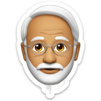 Narendra Modi with a Face with Raised Eyebrow sticker