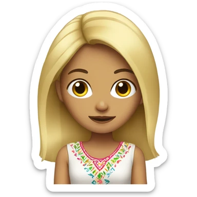 Mexican blonde girl  sticker
