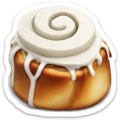 Cinnamon roll with mascarpone icing  sticker