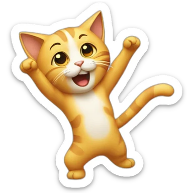 Cat making a dab  sticker