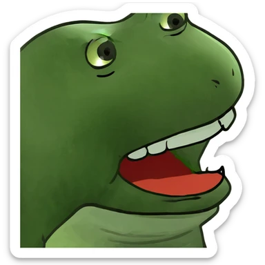 Middle finger biting lip sticker