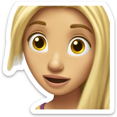 Rapunzel sacando a lengua sticker