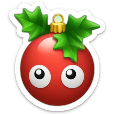 Christmas tree toy in the form of a ball sticker
