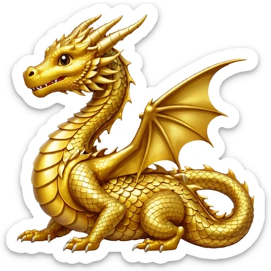 small gold dragon sticker