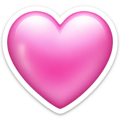 Pink shiny heart  sticker