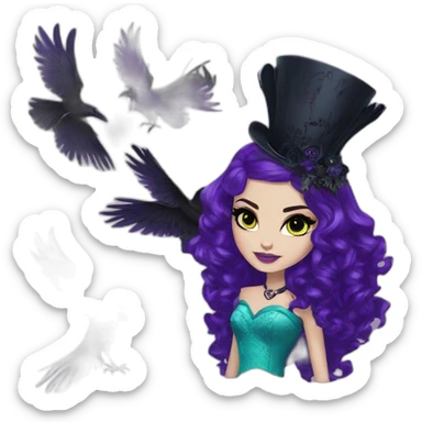 Raven Queen ever after high sticker