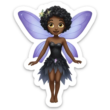 Black fairy sticker