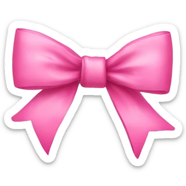 A pink bow sticker