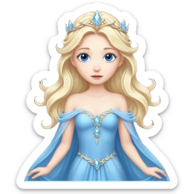 A pale blue eye blonde fairy queen sticker