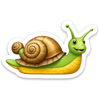 emoji de um caramujo usando crocks sticker