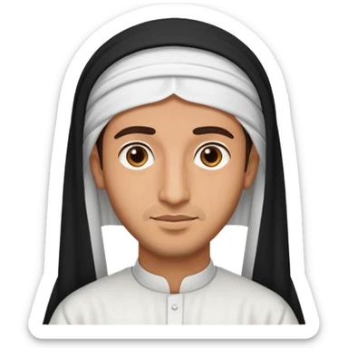 Emirati guy wearing white sticker