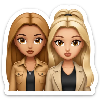 two baddie besties bratz pretty sticker