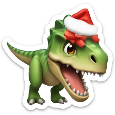 Dinosaurio navideño  sticker